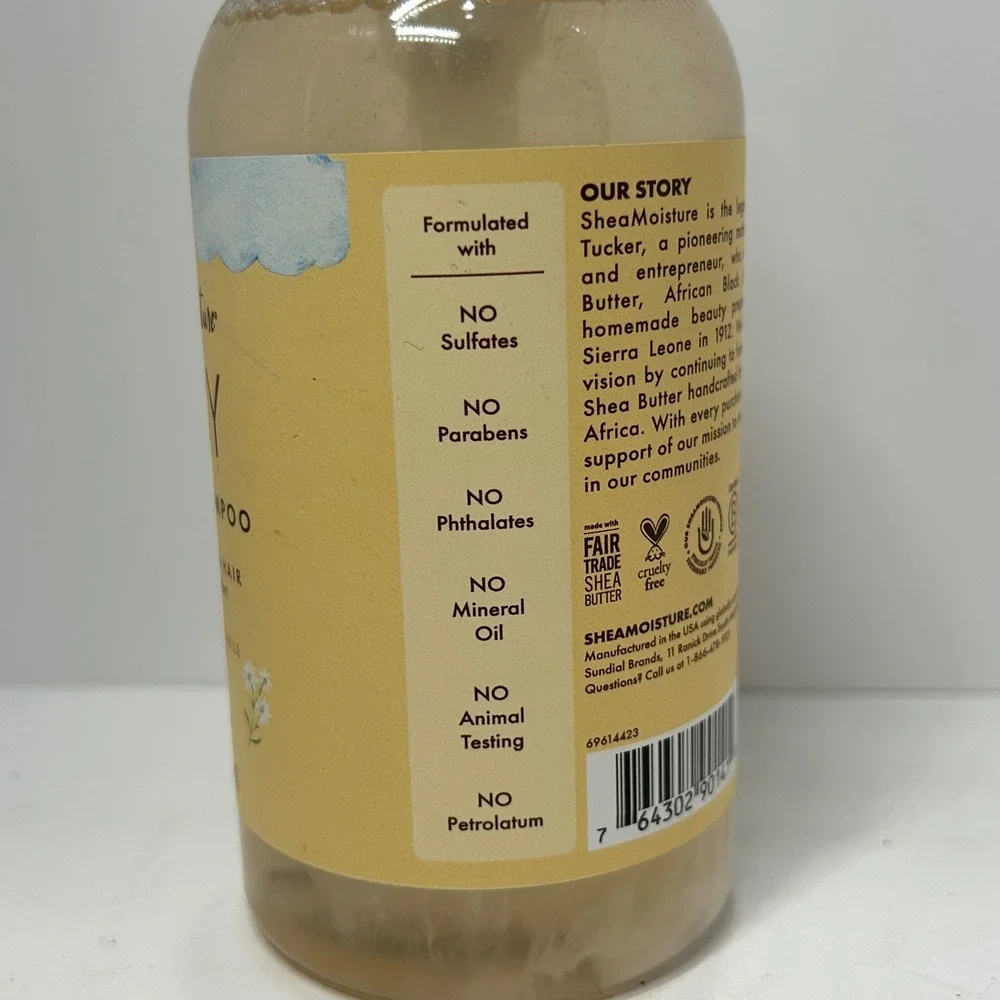SheaMoisture Baby Wash and Shampoo Raw Shea Chamomile Argan Oil 13oz Pump Bottle